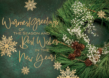 Evergreen Greetings Holiday Cards